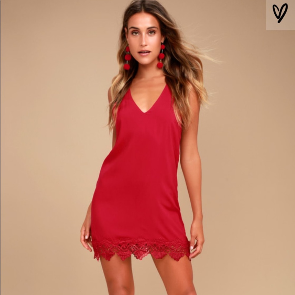 Lulu’s On the Terrace Red Dress